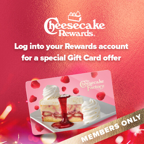 Log into your Rewards account for a special gift card offer 