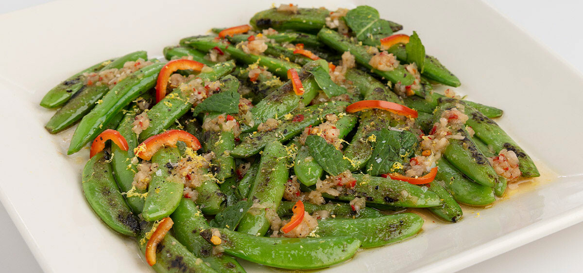 Charred Sugar Snap Peas 